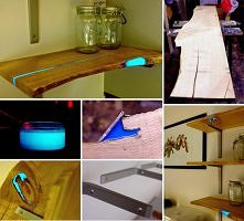 Boskie*.* .To niebieskie to żywica z proszkiem świecącym w ciemności.