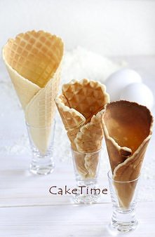 domowe wafle do lodów