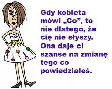 gdy kobieta mówi co