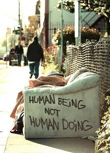 human BEING not "human doing"