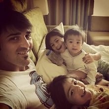 David Villa z dziećmi Olaya, Zaida i Luca <3