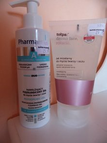 2 żele do mycia twarzy-Pharmaceris cera alergiczna (ok.25zł za 300ml) i Tołpa cera naczynkowa(ok.30zł za 150ml) 
Bardzo lubię produkty Pharmaceris i żel do mycia również mnie ni...