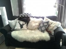 moja zimowa kanapa w stylu skandynawskim.