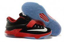 Kevin Durant Nike Brand Zoom KD 7 Black/Action Red with White Basketball Trainers for Men