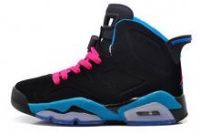 Womens Nike Jordan 6 "South Beach" Shoes - Dynamic Blue/Vivid Pink with Black/White Colorway