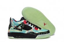 Air Jordan IV (4) (Female Style) GS in Multi Color Glow Basketball Sneakers