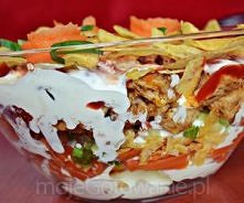 em
Warstwowa sałatka z chipsami i kurczakiem
Dodane przez:
Duusiak
Czas przygotowania: 30 minut
Składniki

    Składniki:
    3 jajka
    2 marchewki
    pęczek szczypiorku
    ...