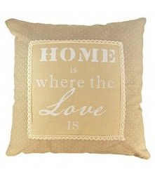 Poduszka ozdobna HOME beżowa