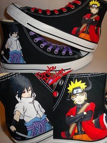Naruto i Sasuke na czarnych converse'ach. Zapraszamy na fanpage po kliknięciu na zdjęcie.