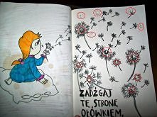 Zadźgałam (oznaczono na czerwono)- "Zniszcz ten dziennik".