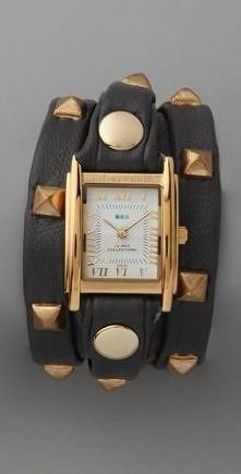 La Mer Collections Pyramid Stud Wrap Watch