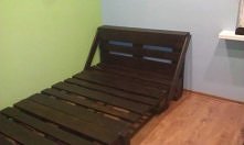 4 dni pracy. Oto Efekt. Łóżko z palet