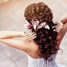 Wedding Hairstyle with Flowers
