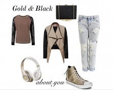 Stylizacja Gold & Black. Zobacz cały skład stylizacji - kliknij w duże zdjęcie.