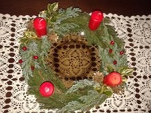 wianek adwentowy własnej roboty