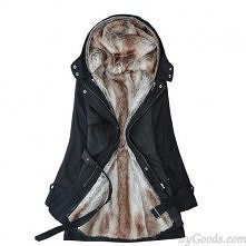 Detachable Plush Liner Thick Cotton Windbreaker