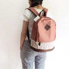 Fashion Cute Hansenne Lace Spliced Backpack