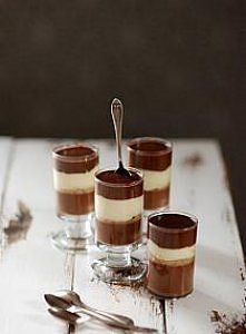 CZEKOLADOWA ROZKOSZ

GANACHE Z MLECZNEJ CZEKOLADY
150 ml mleka
100 ml śmietany kremówki 30%
250 g czekolady mlecznej posiekanej na małe kawałki

MUS Z BIAŁEJ CZEKOLADY
1 łyżeczk...