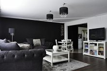 Salon w czarno-białych kolorach