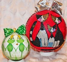 Bombki ręcznie zdobione