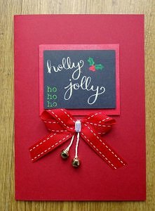 holly jolly christmas card