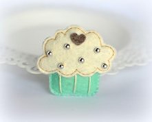Miętowy muffin - broszka