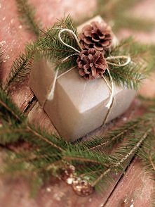 Pinecone gift wrapping