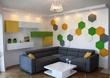 Panel ścienny 3D Fluffo -Hexa