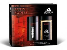 Adidas Zestaw prezentowy Active Bodies (dezodorant w szkle 75ml   dezodorant spray 150ml)
