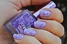 paznokcie z top coatem golden rose sliczneee