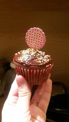 babeczka i mój gruby palec