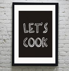 POSTER - LET's COOK - 30x40 cm