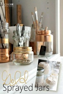 DIY - Gold Sprayed Jars - T...