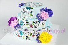 Tort weselny z wzorem regio...