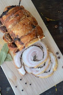 rolada boczkowa z pieczarkami