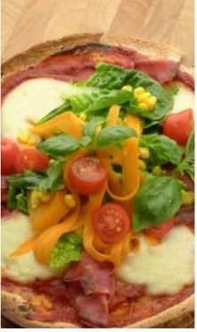 Pizza z tortilli

Składniki:
2 łyżki koncentratu pomidorowego 0,70 zł
2 łyżki przecieru pomidorowego 0,40 zł
Szczypta oregano Kotanyi 0,22 zł
2 łyżki oliwy z oliwek 0,20 zł
2 pl...