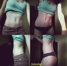 Minął miesiąc. Starałam się, aby zdjęcia były zrobione w podobnych warunkach. Skończone wyzwanie plank, dotrwałam do 4 minut. Skończone wyzwanie brzuszków, dzisiaj 150 :) NIE sk...