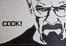 Breaking Bad ręcznie wypalany w drewnie, link w komentarzu