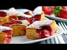 Ciasto ucierane z serem i truskawkami | Smaczne-Przepisy.TV