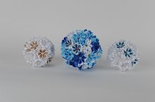 kuli dekoracyjne w stylu kanzashi