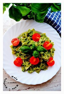 makaron ze szpinakiem i pom...