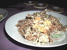 Łosoś na makaronie razowym....