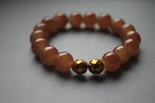 Koraliki Akryl 10,5 mm , Hematyt Złoty Fasetowany 8 mm. Cena 25 zł