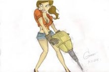 dziewczyna pracuje jak chłopak