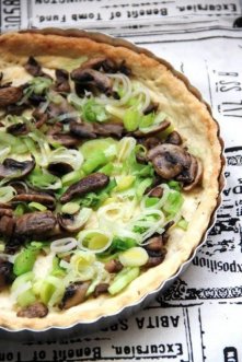 Quiche porowo-grzybowy z fetą