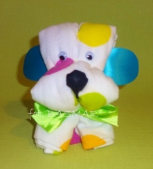 Piesek z pieluszek flanelowych :*