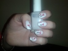 Serca na paznokciach :)