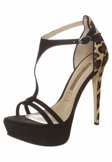 Buffalo - Buffalo Sandały na obcasie nobuck black