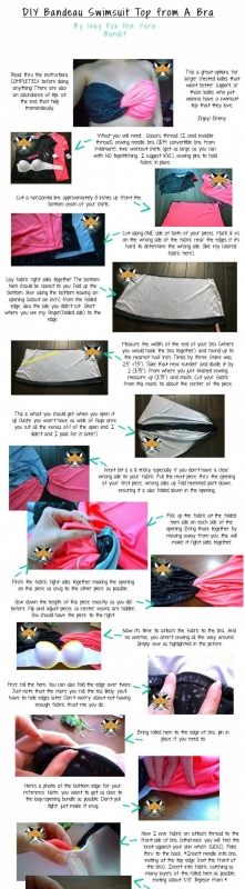 DIY swimsuit top made from a bra