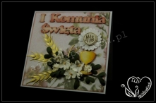 Kartka komunijna dla dziewc...